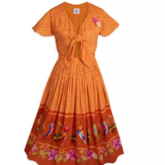 Disney The Dress Shop - Enchanted Tiki Room Midi Dress - Orange - Picture 4 of 8